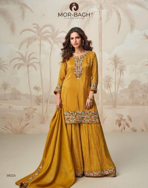 Buy At Lowest Price to This Organza Simmer Silk Set with Intricate Embroidery Craftsmanship Pakistani Suits Wholesale