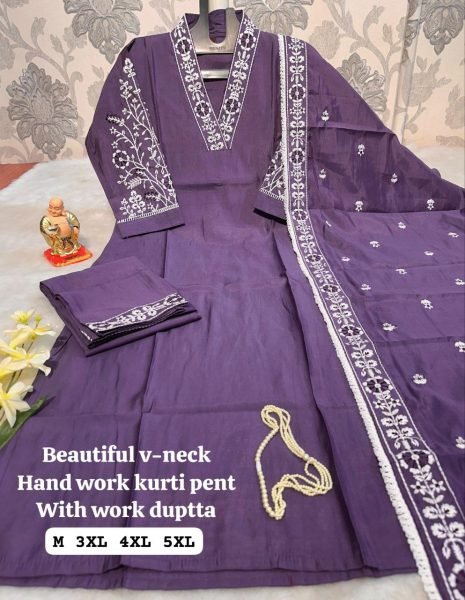 Buy Awesome  Viscose And Muslin Fabric kurti Set With Dupatta For Women  3 Piece Kurti Set