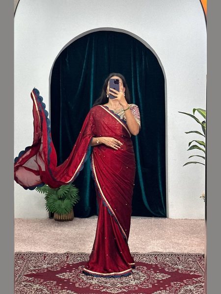 Buy Blomming Rangoli Saree With Embroidery Work Bollywood Fancy Sarees Wholesale