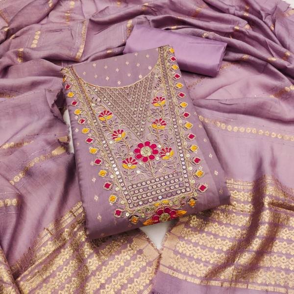 Buy Chanderi Modal Dress Material For Women Online At Best Rates Color Set Matching Dress Material Wholesale
