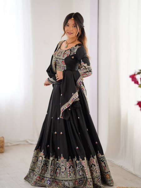 Buy Designer Lehenga Choli Online Crepe Silk Bridal Wear at Affordable Rates from Indias Top Textile Wholesaler