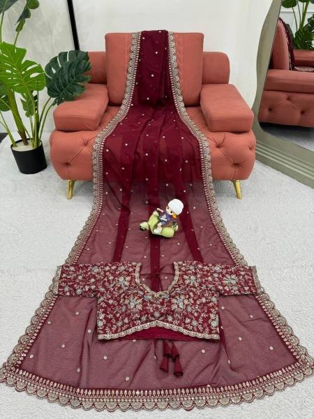 Buy Designer Tibby Silk Saree Online     Embroidered Saree with Banglori Blouse Embroidery Sarees Wholesale