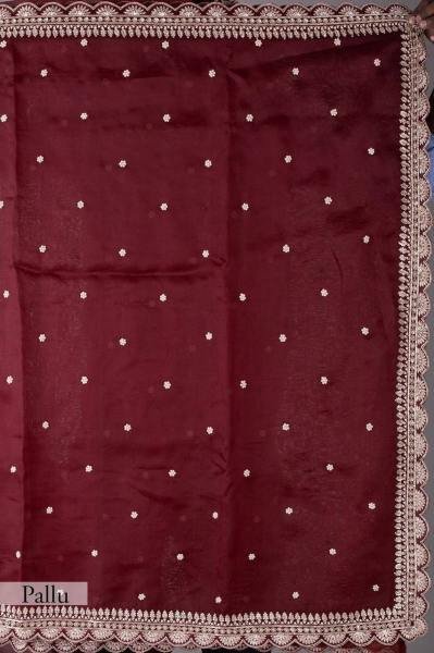 Buy Designer Tibby Silk Saree Online     Embroidered Saree with Banglori Blouse Embroidery Sarees Wholesale