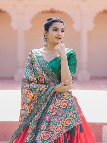 Buy Dola Silk Printed Navratri Lehenga Choli  Navratri Lehnega Choli