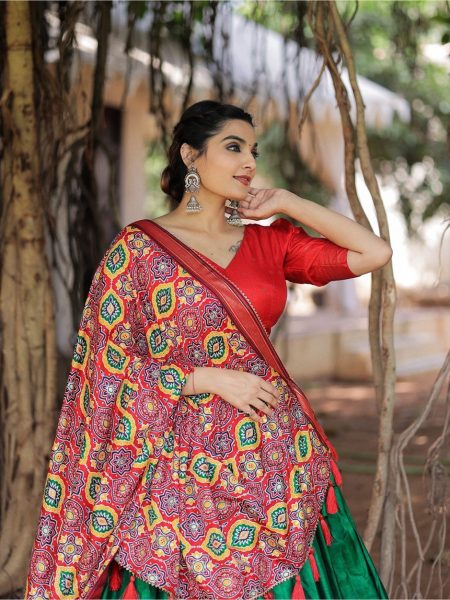 Buy Dola Silk Printed Navratri Lehenga Choli  Navratri Lehnega Choli