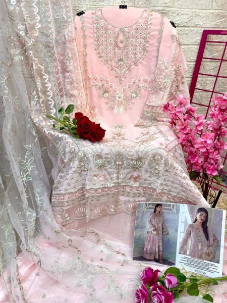 Buy Faux Georgette Embroidered Pakistani Suits  Pakistani Suits Wholesale