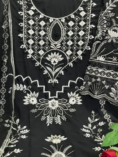 Buy Faux Georgette Embroidered Pakistani Suits  Pakistani Suits Wholesale