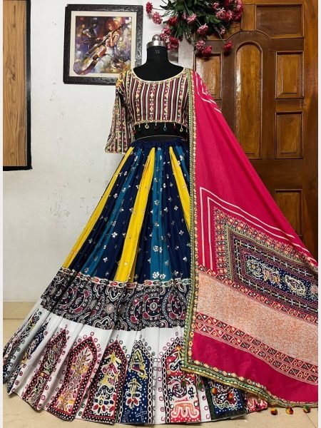 Buy Geeta Rabari Printed Muslin Cotton Navratri Lehenga Choli  Navratri Lehnega Choli