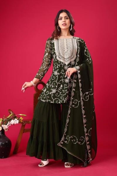 Buy Green Sharara Suits for Women Online at the Wholesale Price  Ready To Wear Collection