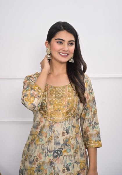  Buy Heavy Chanderi Silk Suit With  Floral Print   Embroidery Work for Women At Manufacturer Rate Kurti With Bottom Wholesale