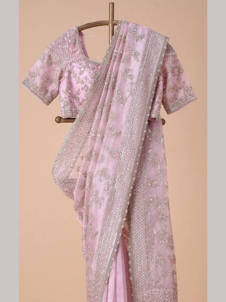 Buy Heavy Chinon Silk sarees with sequence work  Silk Sarees Wholesale