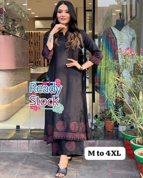 Buy Heavy Muslin silk Kurti With Bottom  Kurti With Bottom Wholesale