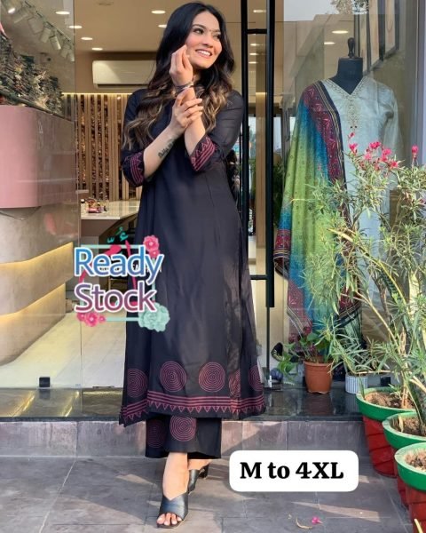 Buy Heavy Muslin silk Kurti With Bottom  Kurti With Bottom Wholesale