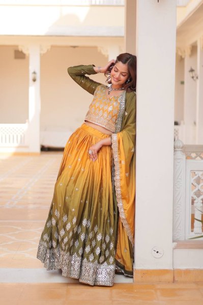 Buy Latest Party Wear Yellow Colored Lehenga Choli Online At Best Rates Designer Lehenga Choli