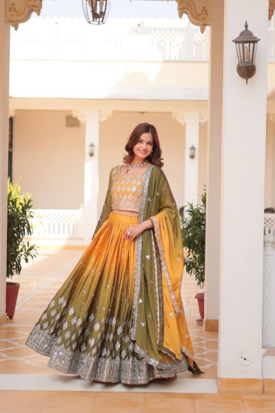 Buy Latest Party Wear Yellow Colored Lehenga Choli Online At Best Rates Designer Lehenga Choli