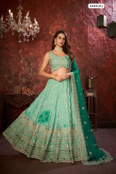 Buy Net Thread Work Lehenga Choli With Net Dupatta  Bridal Lehenga Choli