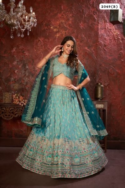 Buy Net Thread Work Lehenga Choli With Net Dupatta  Bridal Lehenga Choli