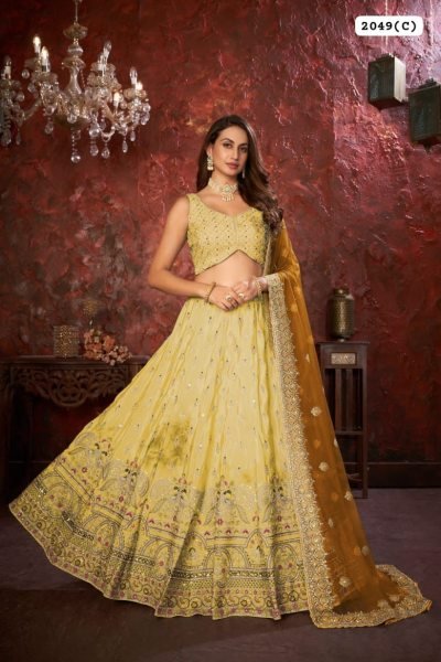 Buy Net Thread Work Lehenga Choli With Net Dupatta  Bridal Lehenga Choli
