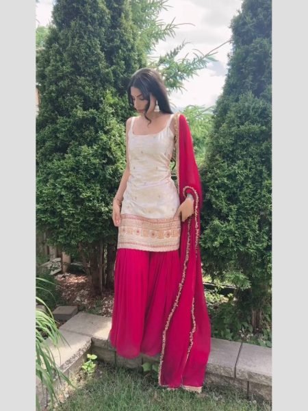 Buy Ready To Wear Georgette Sharara Suits  Ready To Wear Collection