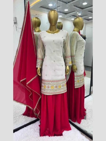 Buy Ready To Wear Georgette Sharara Suits  Ready To Wear Collection