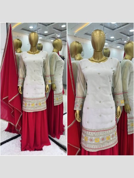 Buy Ready To Wear Georgette Sharara Suits  Ready To Wear Collection