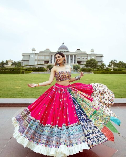 Buy Traditional Muslin Cotton Navratri Lehenga Choli Navratri Lehnega Choli