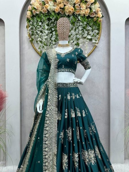 Buy Women Japan Satin Sequence Work Lehenga Choli  Designer Lehenga Choli