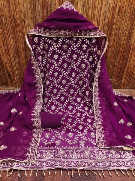 Buy Women Silk Dress Material With Zari Work  Color Set Matching Dress Material Wholesale
