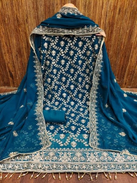 Buy Women Silk Dress Material With Zari Work  Color Set Matching Dress Material Wholesale