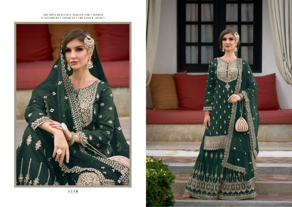CAIRO Heavy Silk with  emboidery work Plazzo Suit Designer Plazzo Salwar Suits Wholesale