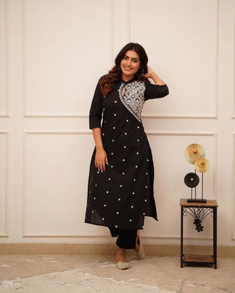 Casual and Classy Rayon Kurti With Bottom With  Embroidery work   perfect for easy movement Kurti With Bottom Wholesale