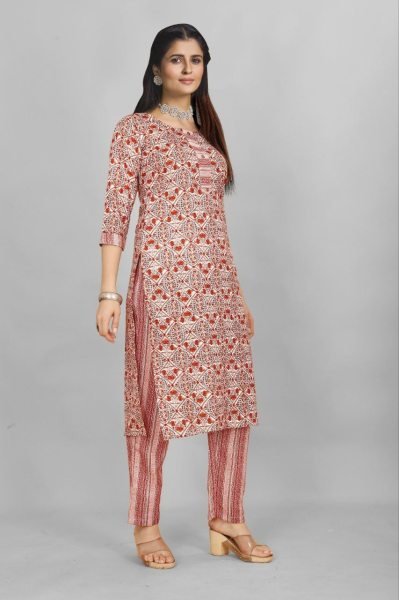 Casual Wear Printed Women Kurti With Pant  Kurti With Bottom Wholesale