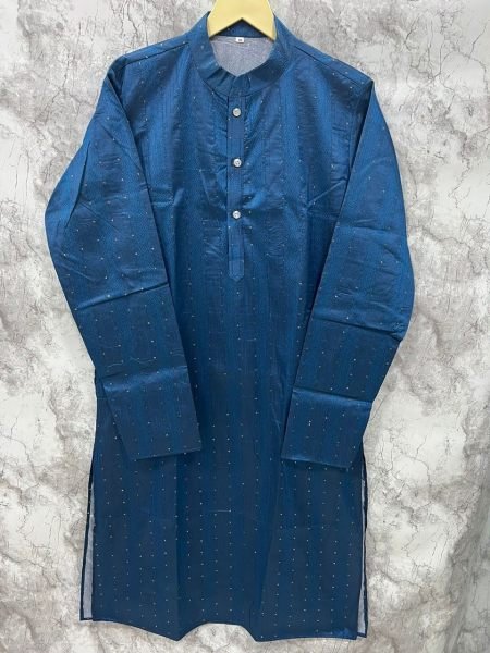 Casual Wear Weaving Work Jacquard Silk Kurta Pajama Kurta Pajama Wholesale
