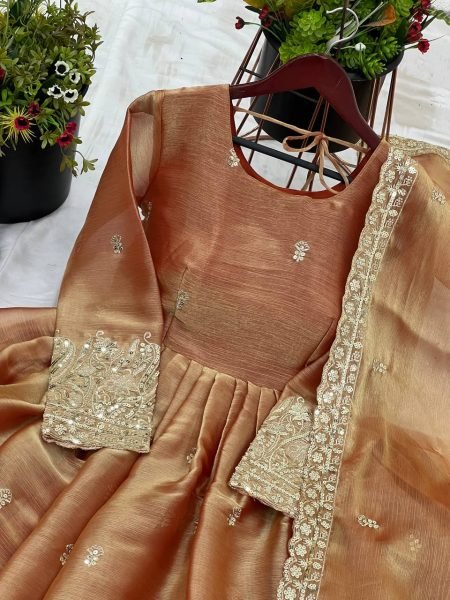 Celebrity Style Crush With Embroidery Work Anarkali Suit  Ready To Wear Collection