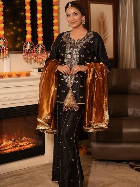 Charming  Chinon Silk Kurti Plazzo Suit with Dupatta for Festive Wear at Wholesale Rate  