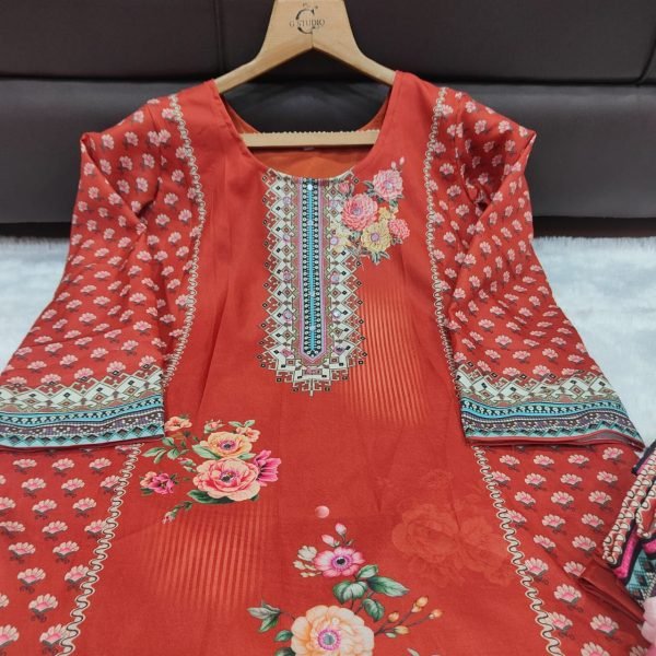 Charming Orange Digital Print with Mirror Work Maslin Co-Ord Set for Bulk Buyers CO ORD Sets