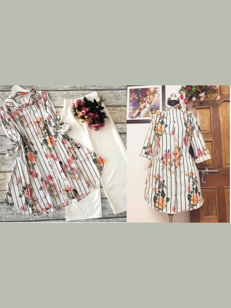 Chic Digital Print Reyon Kurti with Stretchable Lycra Plazzo Set Perfect for Daily Wear Printed Kurtis