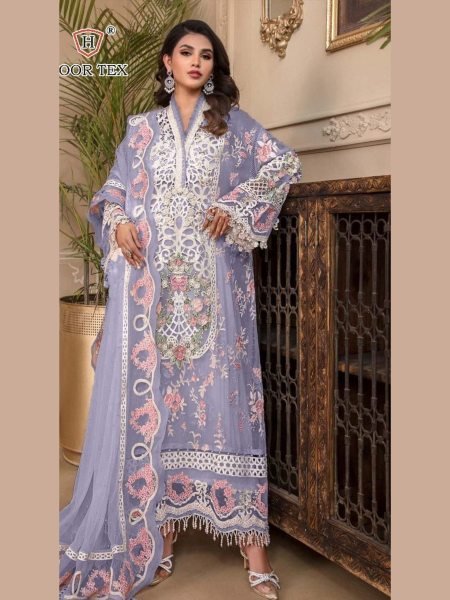 Chic Light Purple Georgette Suit Pakistani Style Dress for Womens Festive Wear