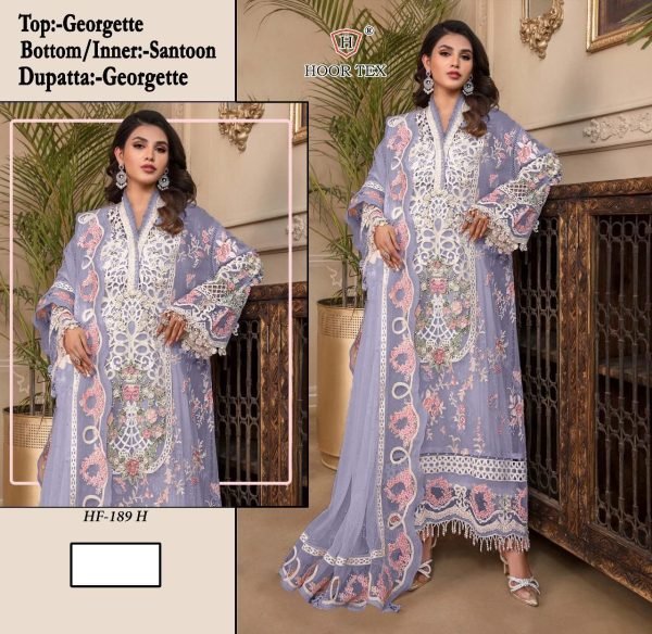 Chic Light Purple Georgette Suit Pakistani Style Dress for Womens Festive Wear Pakistani Suits Wholesale