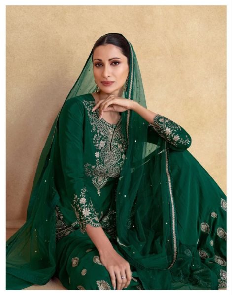 Chinnon Silk Festive Salwar Suit Set Wholesale Readywear with Premium Net Dupatta Pakistani Suits Wholesale