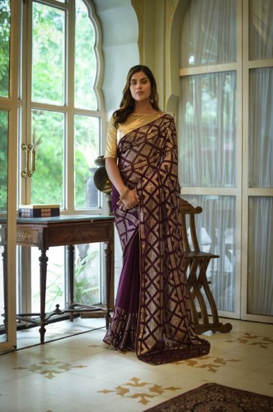 Chinon Heavy Sequence   Embroidery Saree Embroidery Sarees Wholesale