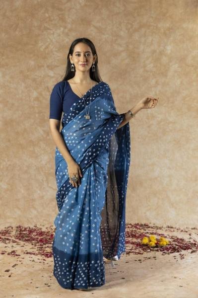Classic Chanderi Cotton Saree with Digital Printed And Fumka-Enhanced Pallu Cotton Sarees Wholesale
