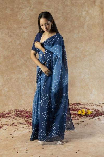 Classic Chanderi Cotton Saree with Digital Printed And Fumka-Enhanced Pallu Cotton Sarees Wholesale