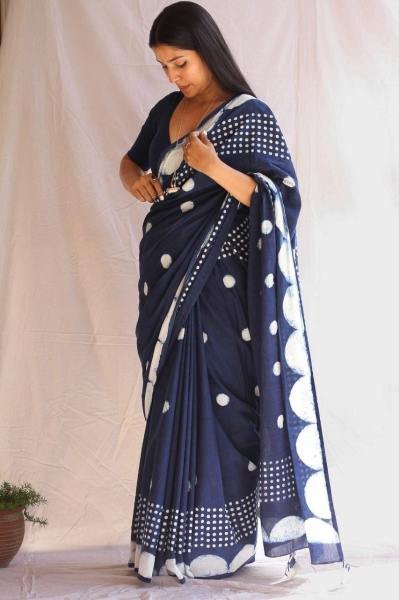 Classic Chanderi Cotton Saree with Digital Printed And Fumka-Enhanced Pallu Cotton Sarees Wholesale