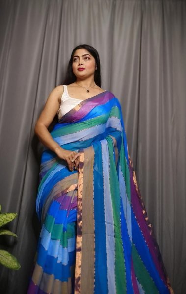 Classic Rainbow Mull Cotton Saree Soft Mull Finish with Trendy Vibes Cotton Sarees Wholesale