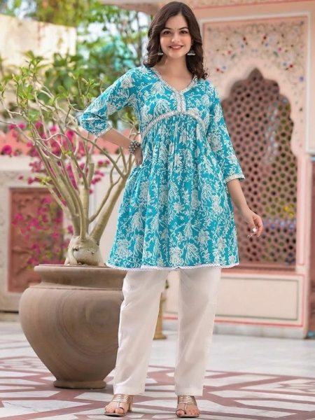 Classy Printed Short Top Bottom Collection  Printed Kurtis