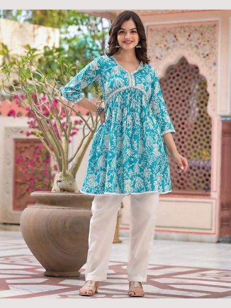 Classy Printed Short Top Bottom Collection  Printed Kurtis