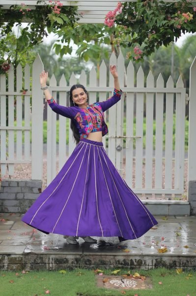 Colorful Gamthi Embroidery Navratri Lehenga Set Export Quality Navratri Lehnega Choli