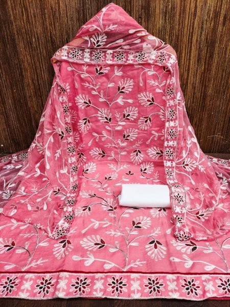 Cotton Embrodery Exclusive Dress Material Suit  Color Set Matching Dress Material Wholesale
