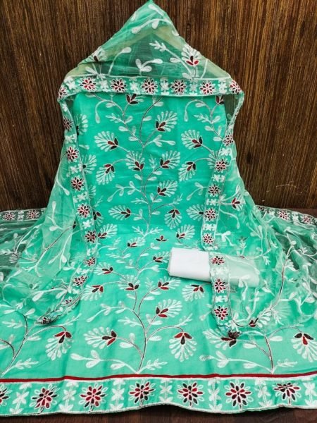 Cotton Embrodery Exclusive Dress Material Suit  Color Set Matching Dress Material Wholesale